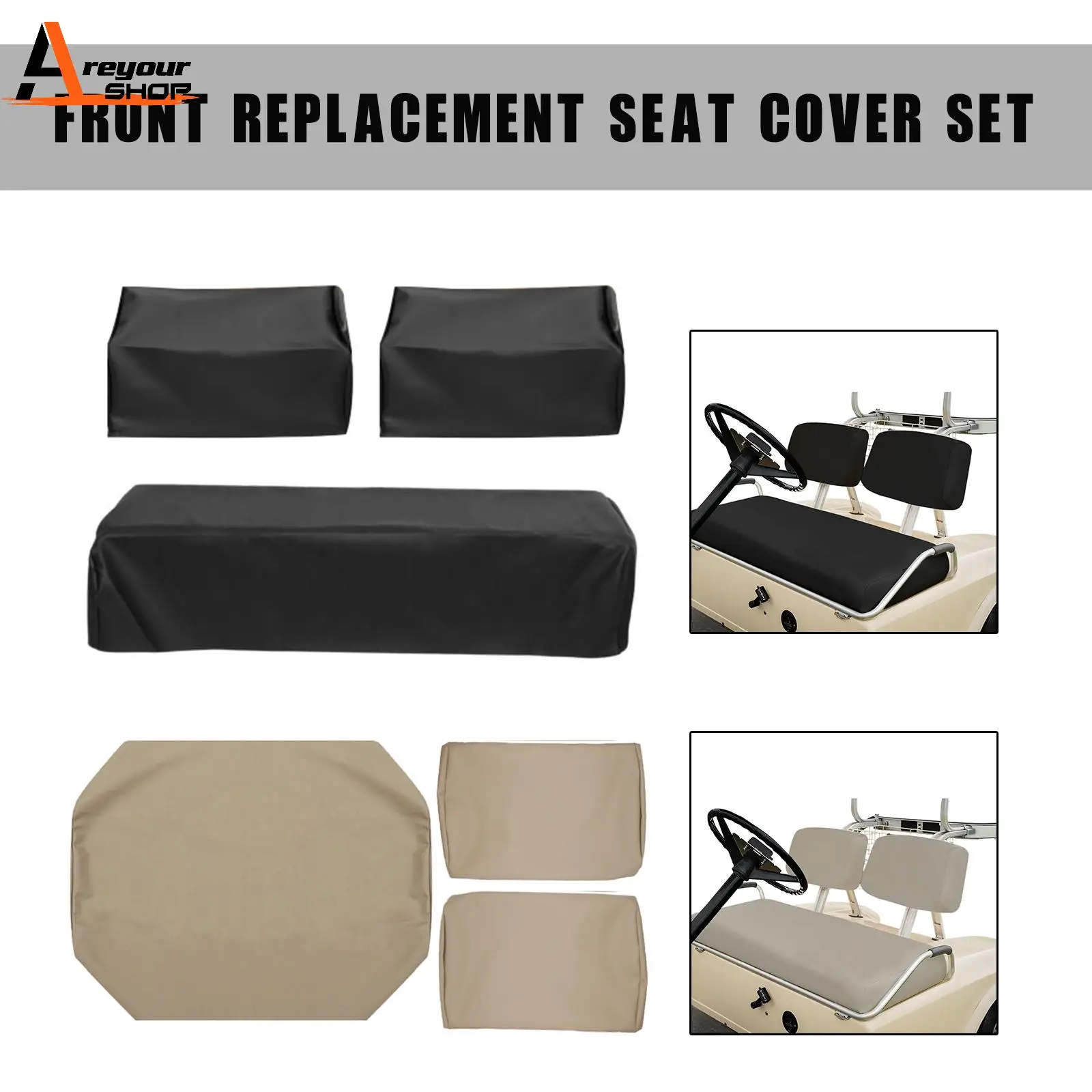 Areyourshop Club Car Front Seat Backrest Covers PU Set for PRE-2000 DS Golf Cart 82-00 Khaki
Areyourshop Club Car Front Seat Backrest Covers PU Set for PRE-2000 DS Golf Cart 82-00 Khaki