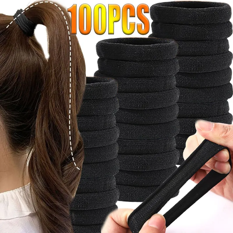 100/50/10PCS/Set Women Girls Black High Elastic Hair Bands Ponytail Holder Rubber Bands Scrunchie Headband Hair Accessories
100/50/10PCS/Set Women Girls Black High Elastic Hair Bands Ponytail Holder Rubber Bands Scrunchie Headband Hair Accessories