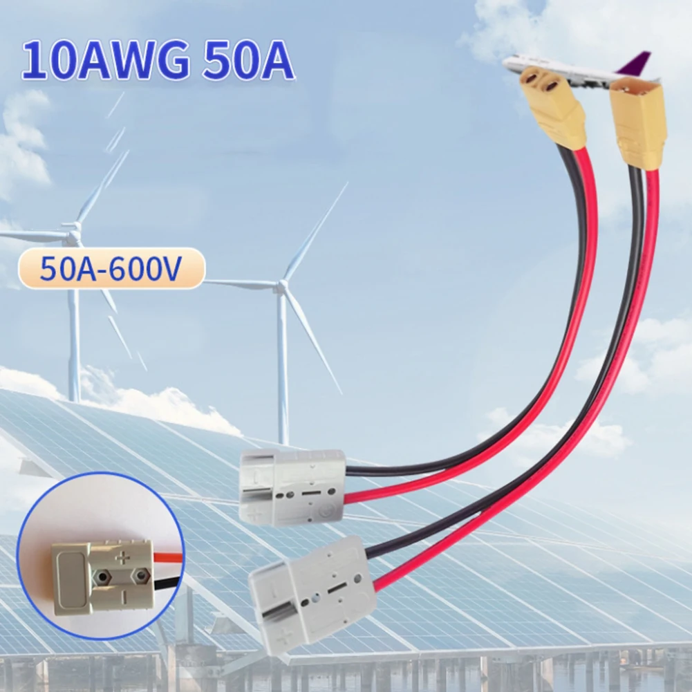 30cm50Amp 600V 30cm 10AWG Adapter Cable Power Connectors For Anderson Connectors And XT90 Plugs For Solar Power Systems
30cm50Amp 600V 30cm 10AWG Adapter Cable Power Connectors For Anderson Connectors And XT90 Plugs For Solar Power Systems