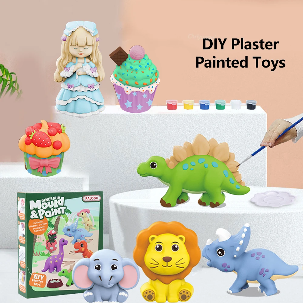 Creative Kids Diy Kit Plaster Mold and Pigment Brush Colorful Drawing Doll Dinosau Cake Creative Graffiti Handmade Painting Toys 
Creative Kids Diy Kit Plaster Mold and Pigment Brush Colorful Drawing Doll Dinosau Cake Creative Graffiti Handmade Painting Toys