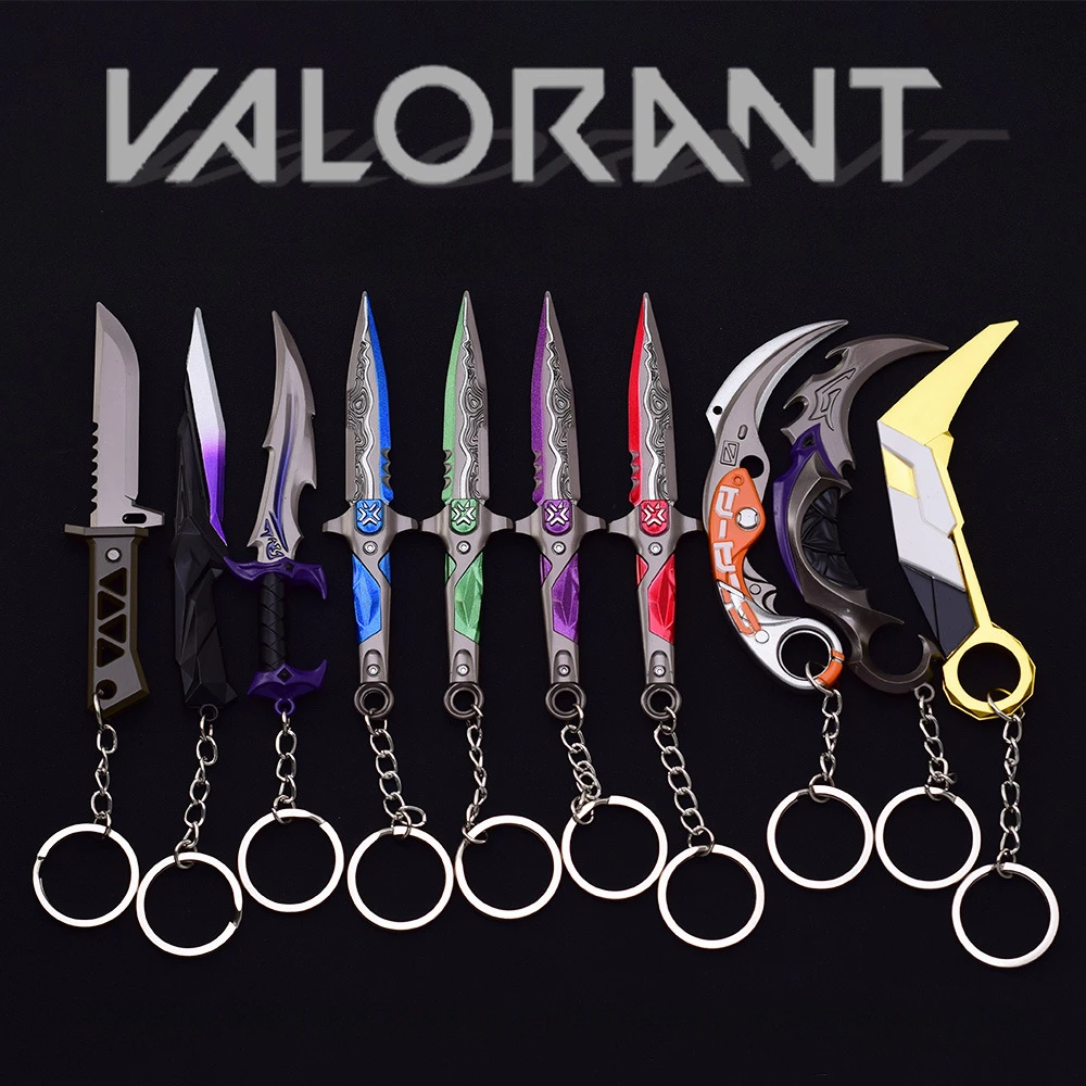 Valorant Keychains Weapon Model Collection Update Prime Melee Weapon Model 12cm Metal Game Accessories Keychain Gifts Boys Toys
Valorant Keychains Weapon Model Collection Update Prime Melee Weapon Model 12cm Metal Game Accessories Keychain Gifts Boys Toys