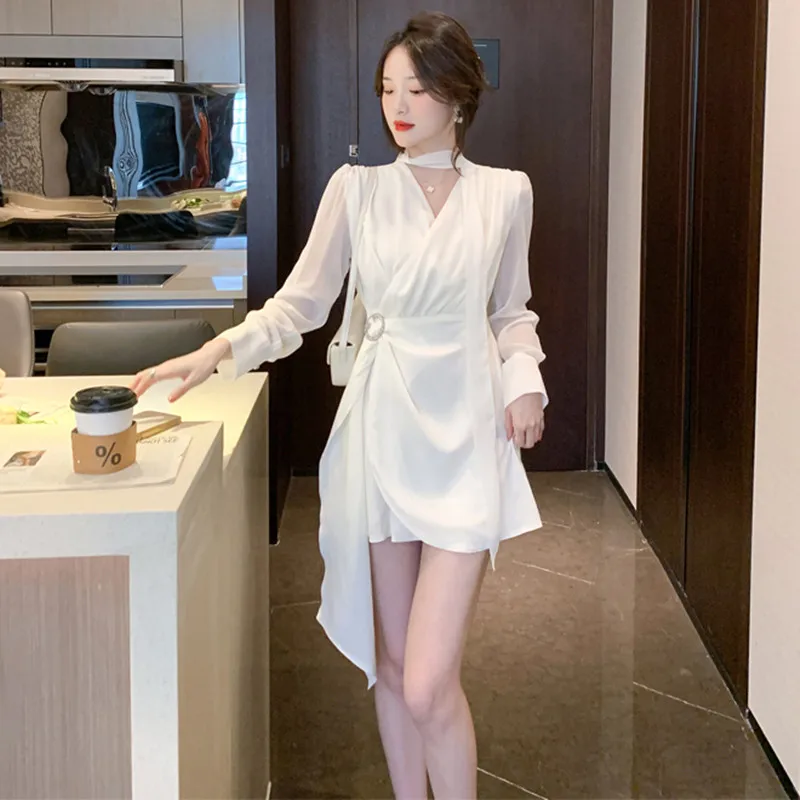 2023 V-neck Elegant Dresses For Women Autumn New Style Celebrity Waist Skirt Free Shipping
2023 V-neck Elegant Dresses For Women Autumn New Style Celebrity Waist Skirt Free Shipping