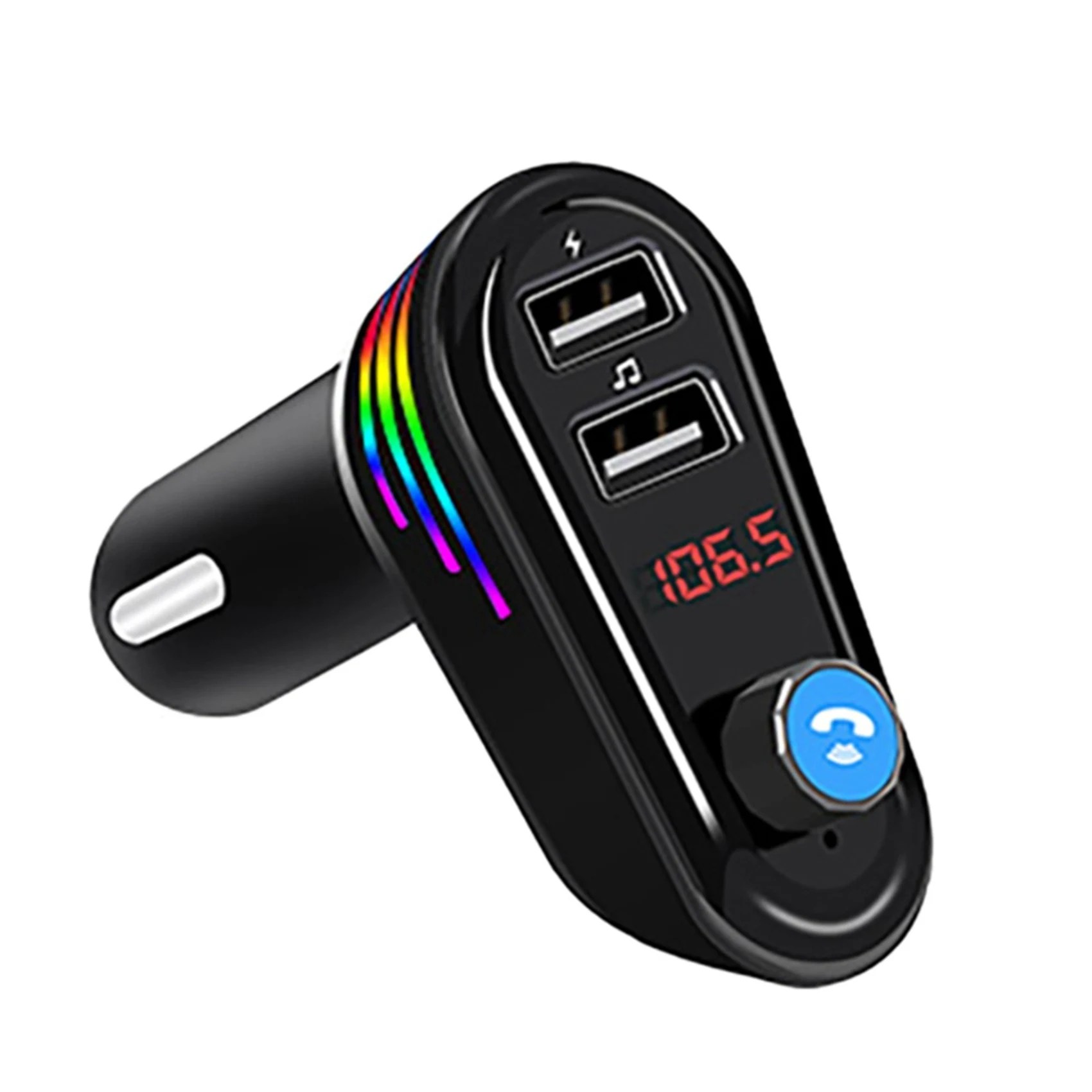 

Автомобильный беспроводной Bluetooth автомобильный комплект Гарнитура ЖК FM-передатчик двойное зарядное устройство USB Автомобильное зарядное устройство 2,1 а MP3 музыкальный U-диск плеер