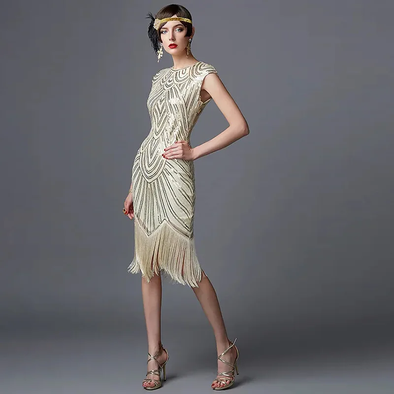 F7 Vintage handmade sequin dress Amazon Gatsby evening dress stage performance clothing
F7 Vintage handmade sequin dress Amazon Gatsby evening dress stage performance clothing