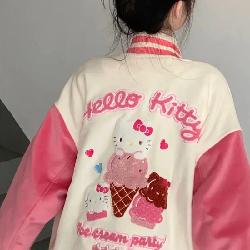 Kawaii Sanrio, Hello Kitty бейсбольная Униформа Женская Осенняя универсальная свободная повседневная куртка аниме милый мультяшный подарок на день рождения
Kawaii Sanrio, Hello Kitty бейсбольная Униформа Женская Осенняя универсальная свободная повседневная куртка аниме милый мультяшный подарок на день рождения