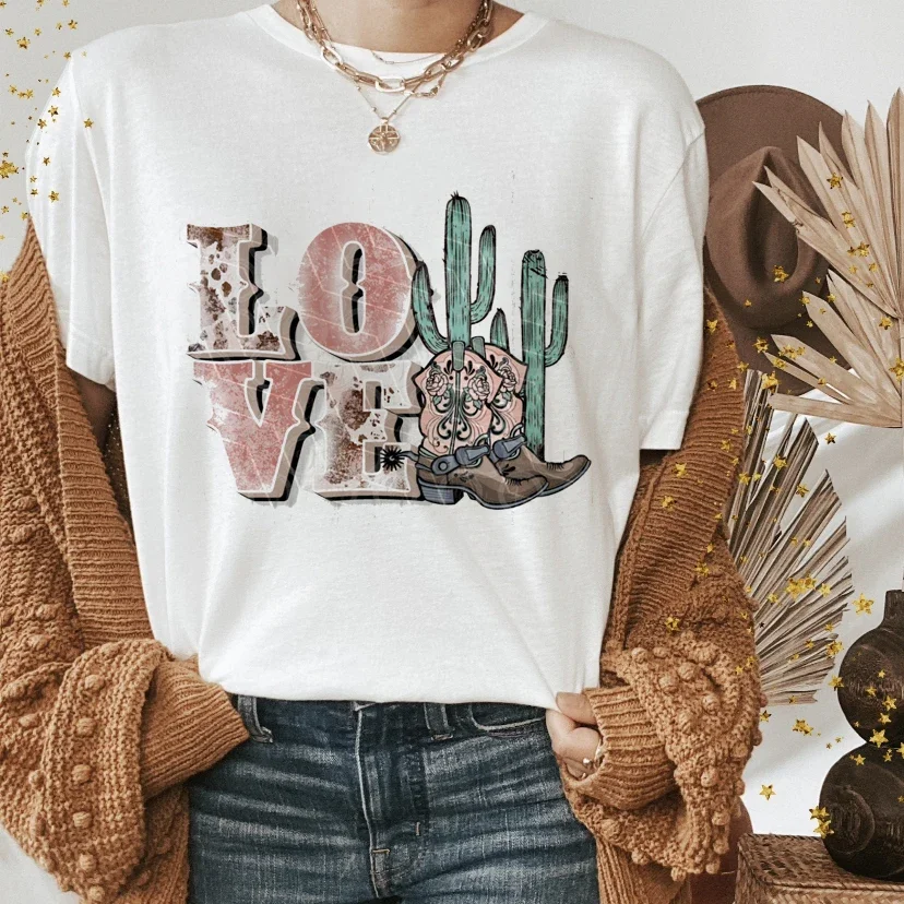 Повседневная джинсовая футболка в западном стиле с мультяшным принтом, летняя одежда, модная женская Повседневная футболка 90-х с коротким рукавом. 
Повседневная джинсовая футболка в западном стиле с мультяшным принтом, летняя одежда, модная женская Повседневная футболка 90-х с коротким рукавом.