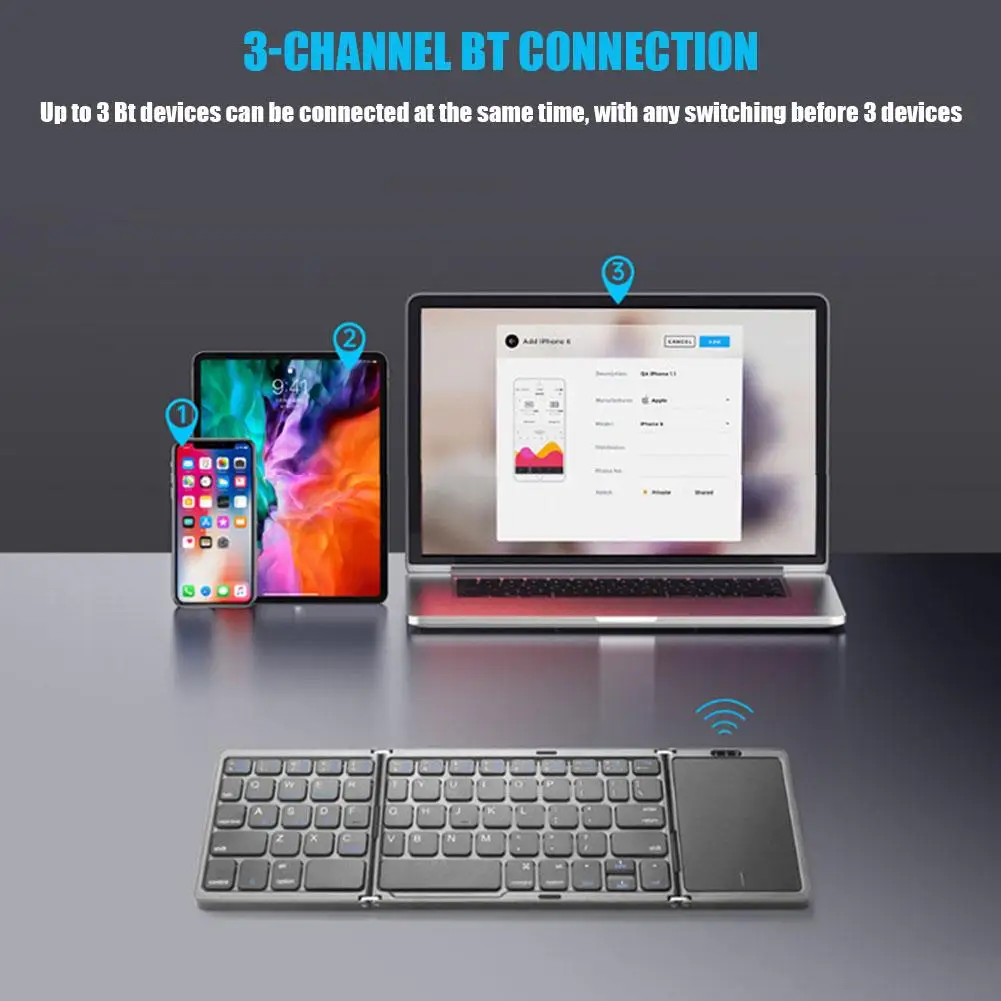Folding Keyboard Wireless Bluetooth Keyboard With Touchpad For Windows Android IOS Mobile Tablets Multifunction Mini Keyboa Z0I1
Folding Keyboard Wireless Bluetooth Keyboard With Touchpad For Windows Android IOS Mobile Tablets Multifunction Mini Keyboa Z0I1