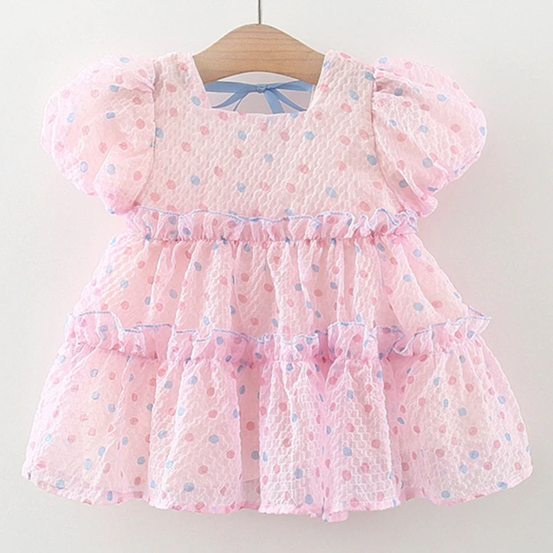 Summer Clothes Baby Dresses Korean Fashion Cute Dot Mesh Short Sleeve Infant Princess Dress Toddler Girl Outfits Set BC2339-1
Summer Clothes Baby Dresses Korean Fashion Cute Dot Mesh Short Sleeve Infant Princess Dress Toddler Girl Outfits Set BC2339-1