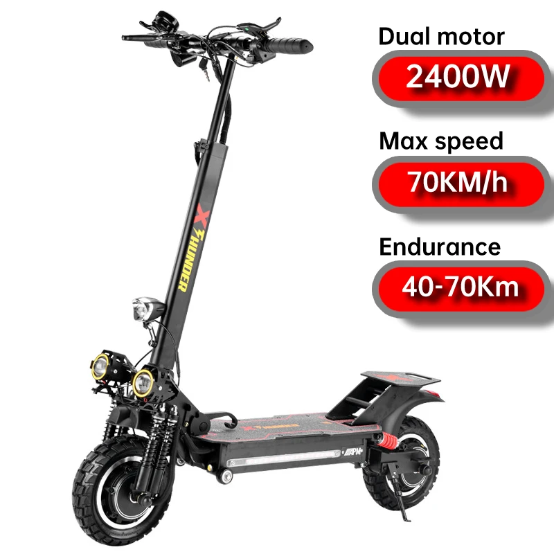 Foldable E Scooter with Double Moto for ADULT, Powerful Electric Scooter, Off-Road Speed, 60 km/h, 10 in, 2400W, 48V
Foldable E Scooter with Double Moto for ADULT, Powerful Electric Scooter, Off-Road Speed, 60 km/h, 10 in, 2400W, 48V