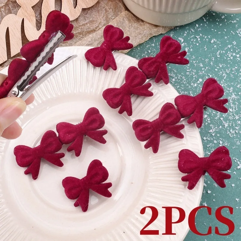 Flocking Bow Hair Clip Autumn Winter Women Red Sweet Cute Hair Clip Retro Elegant Side Shark Hair Clips Fashion Hair Accessories
Flocking Bow Hair Clip Autumn Winter Women Red Sweet Cute Hair Clip Retro Elegant Side Shark Hair Clips Fashion Hair Accessories