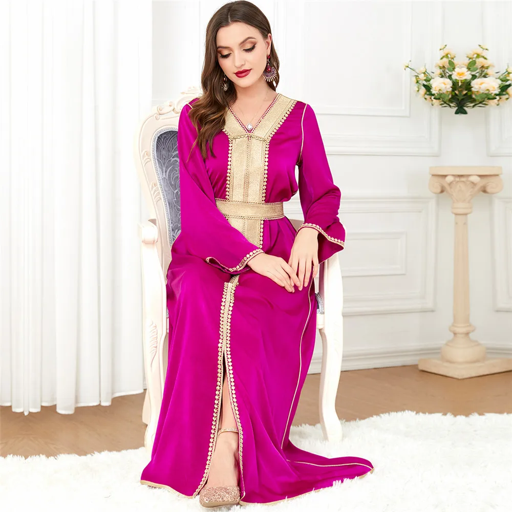 Eid Abaya for Women Lace Trim Belted Islamic Clothing Ramadan Muslim Long Maxi Dress Evening Gowns Gulf Jalabiya Morocco Kaftan
Eid Abaya for Women Lace Trim Belted Islamic Clothing Ramadan Muslim Long Maxi Dress Evening Gowns Gulf Jalabiya Morocco Kaftan