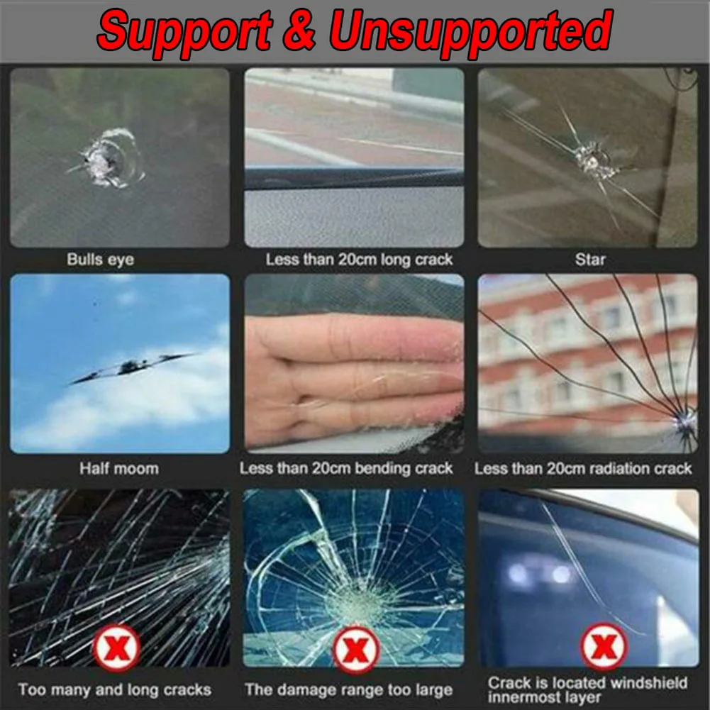 Car Windshield Repair Tool DIY Window Repair Tools Windscreen Glass Scratch Crack Restore Window Screen Resin+blade+strips
Car Windshield Repair Tool DIY Window Repair Tools Windscreen Glass Scratch Crack Restore Window Screen Resin+blade+strips