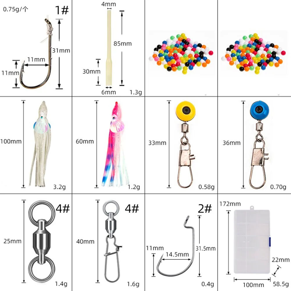 Fishing Hooks Fishing Bait Fishing Tool Luminous Octopus Sea Fishing Accessories Soft Bait Swivel Tackle Kit About 145g
Fishing Hooks Fishing Bait Fishing Tool Luminous Octopus Sea Fishing Accessories Soft Bait Swivel Tackle Kit About 145g