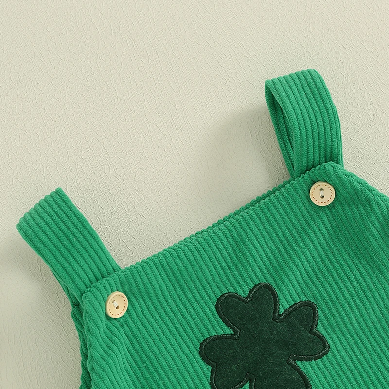 Baby Girl Boy St Patricks Day Outfit Corduroy Jumpsuit Newborn Overalls Clover Print Rompers Infant Clothes
Baby Girl Boy St Patricks Day Outfit Corduroy Jumpsuit Newborn Overalls Clover Print Rompers Infant Clothes