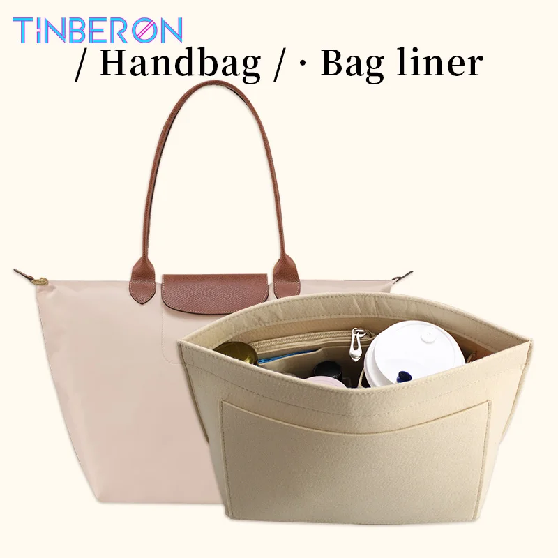 

TINBERON Bag Organizer Insert For Luxury Handbag Small Tote Bag Storage And Finishing Inner Bag Liner Felt Make Up Cosmetic Bags