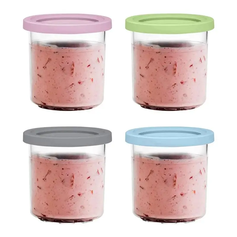 

Ice Cream Containers Cup Reusable Freezer Storage Tubs With Tight Sealing Lid Gift Easily Remove Comfortable Hand Feeling
