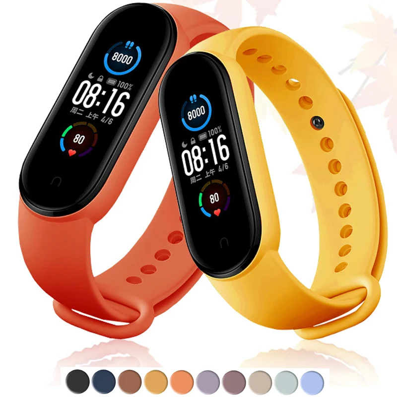 

Watchband for Xiaomi Mi Band 6 7 bracelet Miband 5 NFC Replacement wrist pulsera Sport Silicone correa mi band 8 7 6 3 4 5 strap