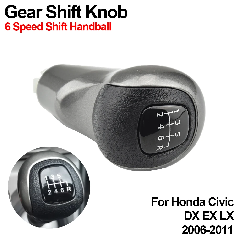 

New Car Gear Shift Knob For Honda Civic DX EX LX 2006-2011 54102-SNA-A01 6 Speed MT Stick Ball Head Lever Interior Accessories