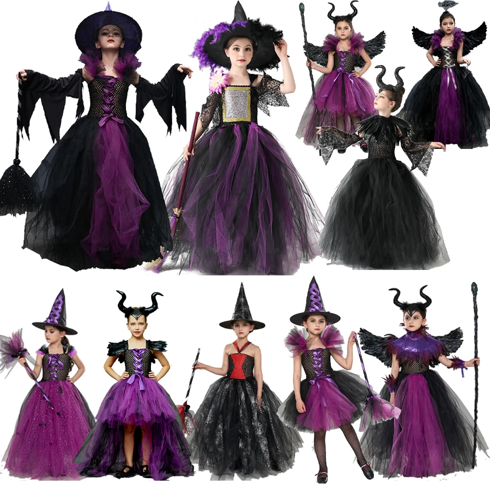Kids Halloween Witch Sparkly Tutu Dresses for Girl Carnival Black Evil Cosplay Costumes Dress Up Clothes Chidlren Party Dress
Kids Halloween Witch Sparkly Tutu Dresses for Girl Carnival Black Evil Cosplay Costumes Dress Up Clothes Chidlren Party Dress