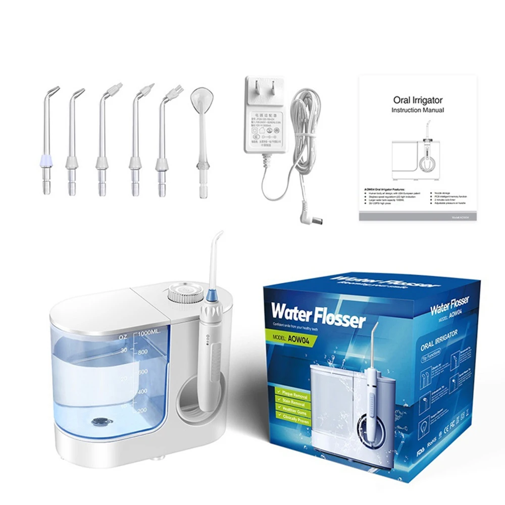 1000ml high capacity 7 Multi-functional Electric Portable Water Flosser Electrical Oral Irrigator Teeth Cleaning Whitening Tips
1000ml high capacity 7 Multi-functional Electric Portable Water Flosser Electrical Oral Irrigator Teeth Cleaning Whitening Tips
