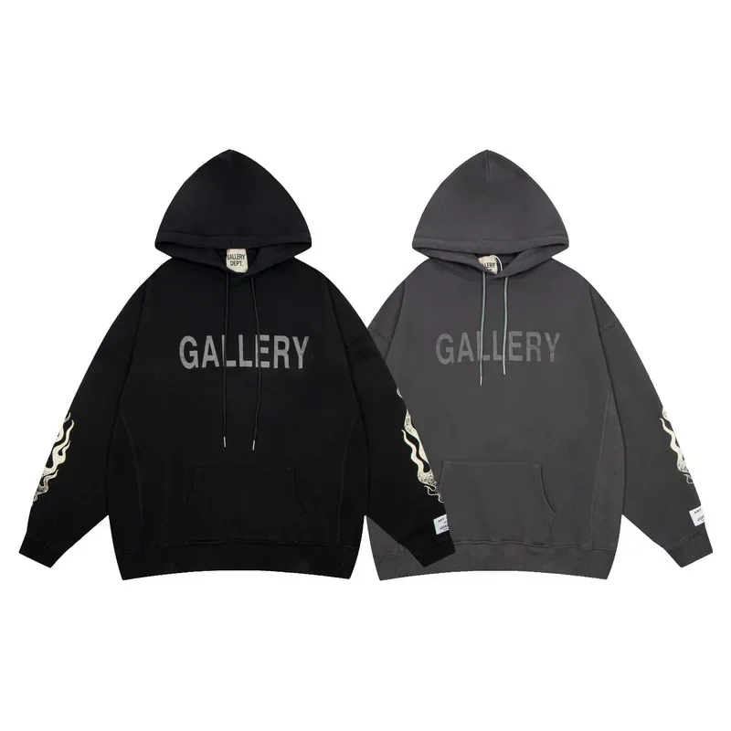 

Gallery dept Fashion Sweatshirt Top Hand-painted Cotton Terry Hoodie T-shirt Men's and Women's Large Hoodie