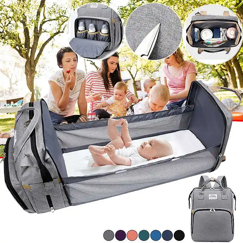 2IN1 Foldable Mummy Bags Diaper Bag & Baby Crib Backpack Nappy For Mom Dad Baby Nappy Changing Bags Changing Station Portable
2IN1 Foldable Mummy Bags Diaper Bag & Baby Crib Backpack Nappy For Mom Dad Baby Nappy Changing Bags Changing Station Portable