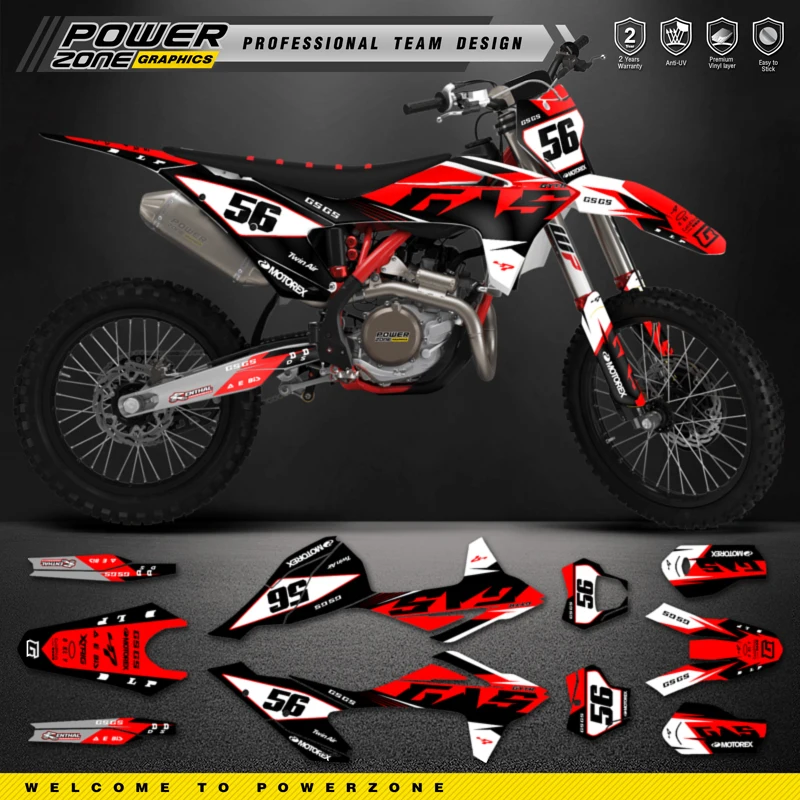 

PowerZone Custom Team Graphics Backgrounds Decals For 3M Stickers Kit For GASGAS GAS GAS 2021 2022 2023 EC MC 39