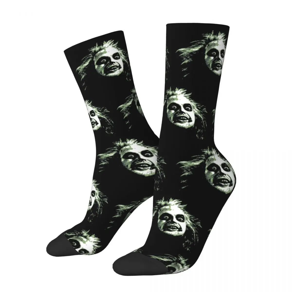 

Unisex Beetlejuice Horror Movie Head Socks Soft Fashion comedy Socks Harajuku Stuff Middle Tube Socks Wonderful Gifts