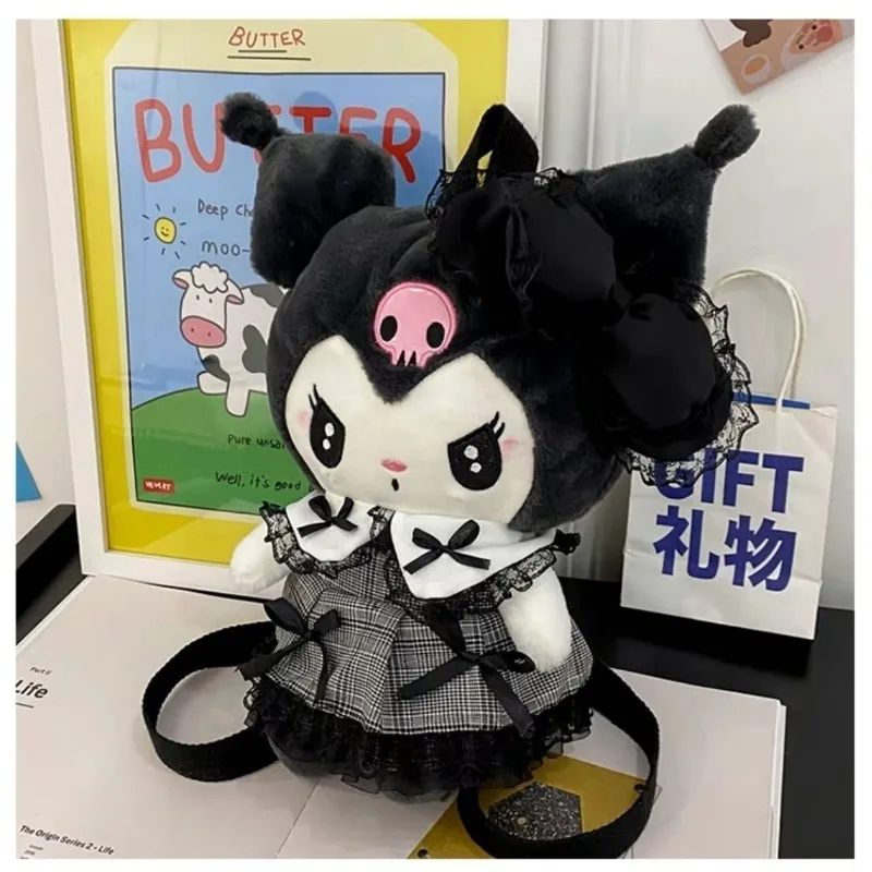 Sanrio bag plush Kuromi My melody kawaii high-looking fashion shoulder bag large capacity backpack children's doll toy gift 
Sanrio bag plush Kuromi My melody kawaii high-looking fashion shoulder bag large capacity backpack children's doll toy gift