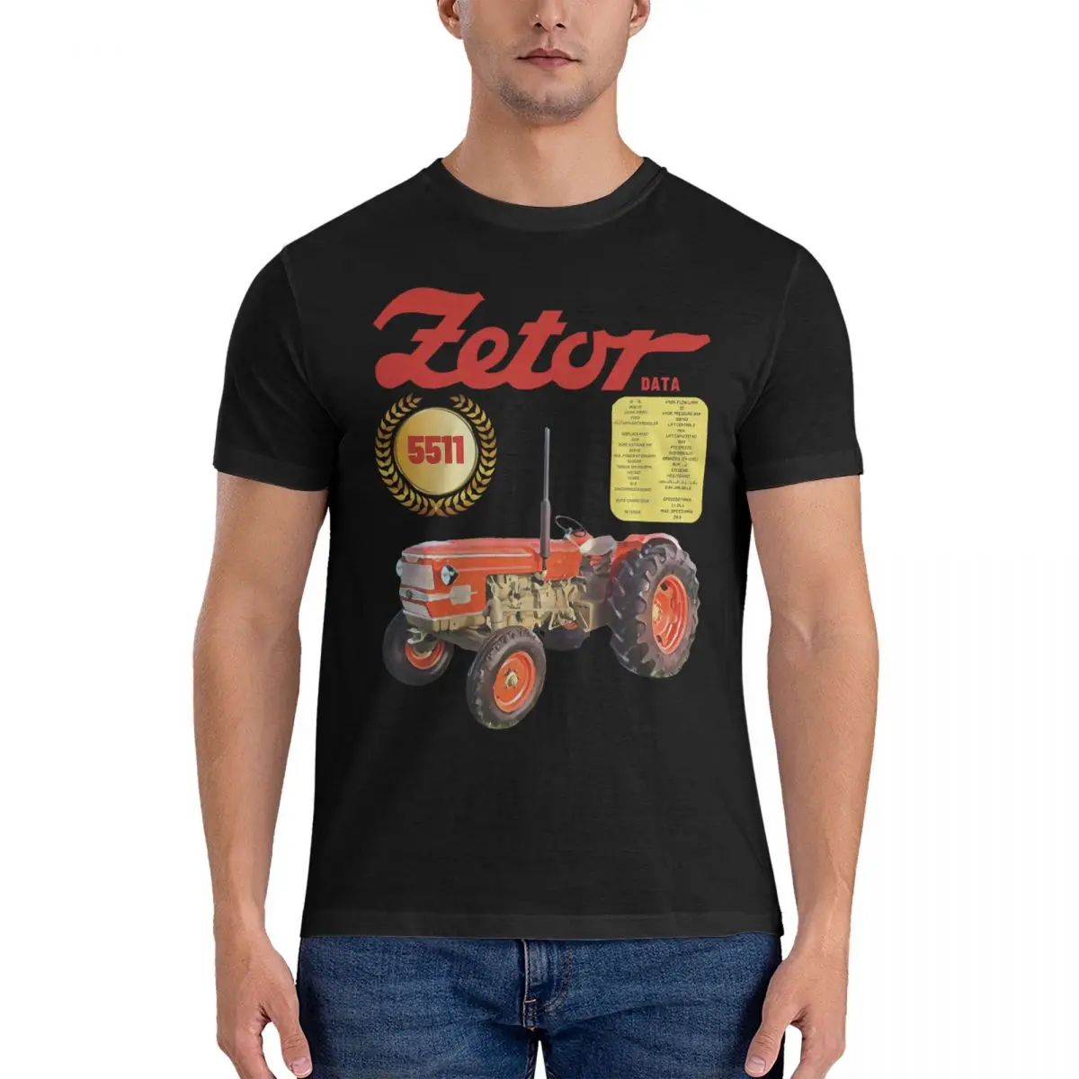 

Забавные мужские футболки Data 5511, футболки из чистого хлопка с круглым вырезом, футболка Zetor с коротким рукавом, футболка, идея для подарка, одежда