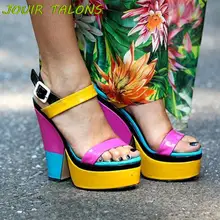 Luxury Brand New Fashion Luxury Brand Model Show Platform Sandals Summer Party Wedding Mixed Color Shoes Women Big Size 44
Luxury Brand New Fashion Luxury Brand Model Show Platform Sandals Summer Party Wedding Mixed Color Shoes Women Big Size 44