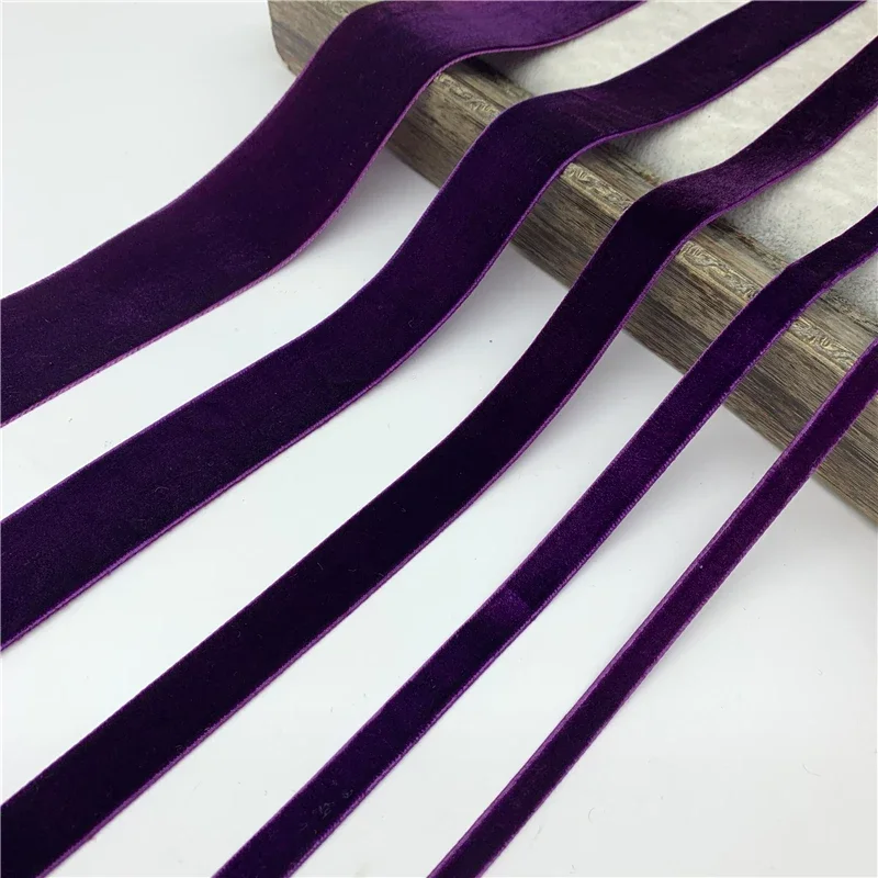

6mm-38mm Purple Velvet Ribbon For Handmade Gift Bouquet Wrapping Supplies Home Party Decorations Christmas Ribbons