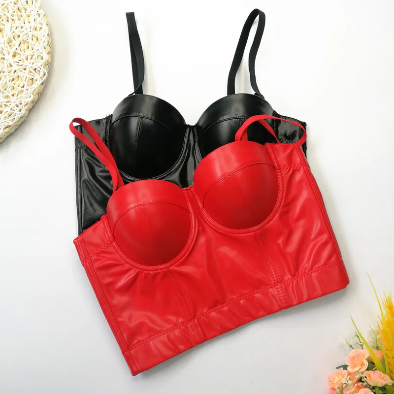 European and American Hot Girls Leather Tube Top Imitation Sheepskin Camisole with Bra-free Sexy Beauty Model Fishbone Top
European and American Hot Girls Leather Tube Top Imitation Sheepskin Camisole with Bra-free Sexy Beauty Model Fishbone Top