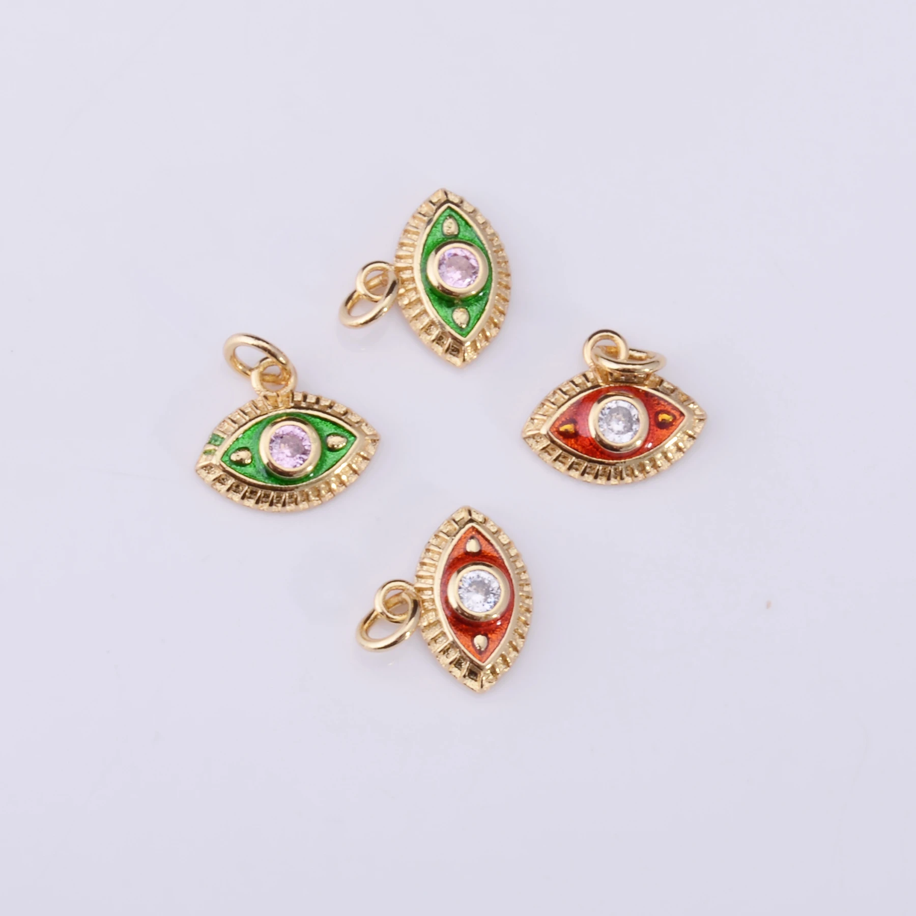 Evil Eye Charms for Jewelry Making Earrings Color Pendant Clasp DIY necklace bracelet Chain Zircon Metal rhinestones Accessories
Evil Eye Charms for Jewelry Making Earrings Color Pendant Clasp DIY necklace bracelet Chain Zircon Metal rhinestones Accessories