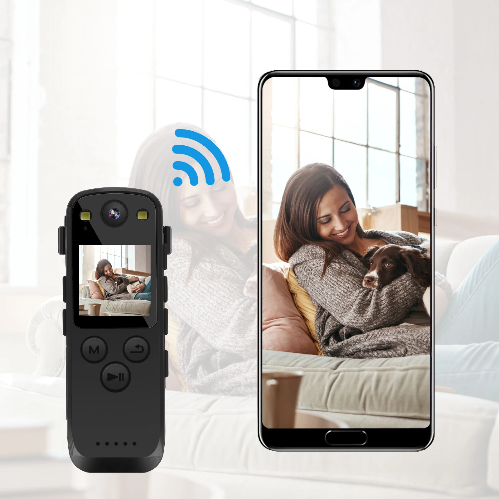 

Vandlion A31 Digital Mini Police Camera WIFI Webcam HD 1080P Video Recorder Camcorder Recording While Charging Dashcam