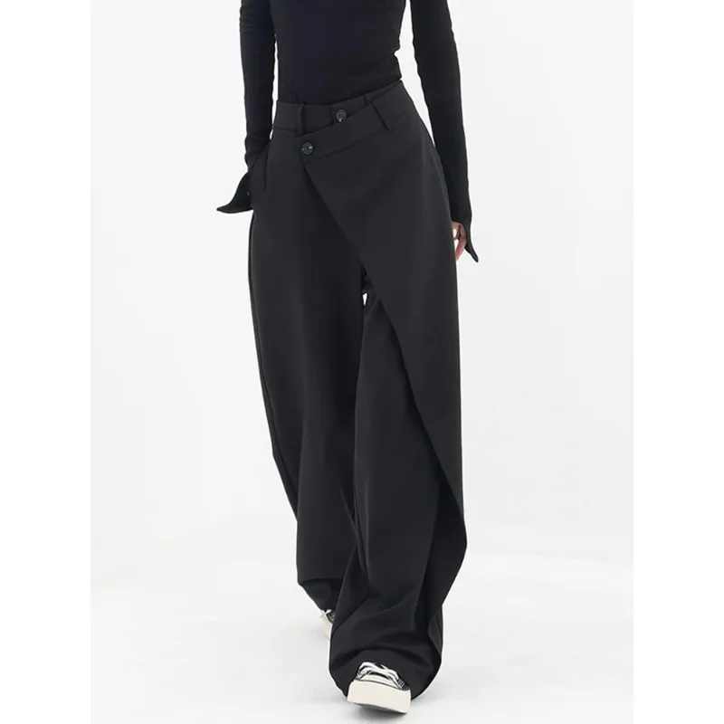 Women Pants High Waisted Wide Leg Pants Irregular Patchwork Casual 2023 Fashion Black Full Length Solid Spring Straight Trousers
Women Pants High Waisted Wide Leg Pants Irregular Patchwork Casual 2023 Fashion Black Full Length Solid Spring Straight Trousers