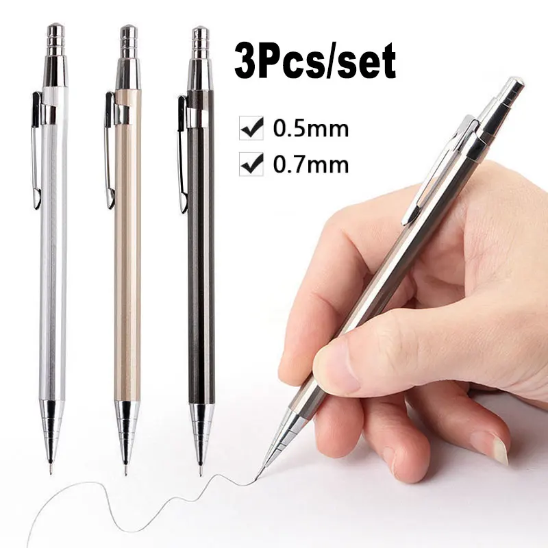 DELVTCH 0.5mm 0.7mm Metal Mechanical Pencil HB 2B Lead Automatic Activity Pencil Art Sktech Design Drawing Writing Stationery
DELVTCH 0.5mm 0.7mm Metal Mechanical Pencil HB 2B Lead Automatic Activity Pencil Art Sktech Design Drawing Writing Stationery