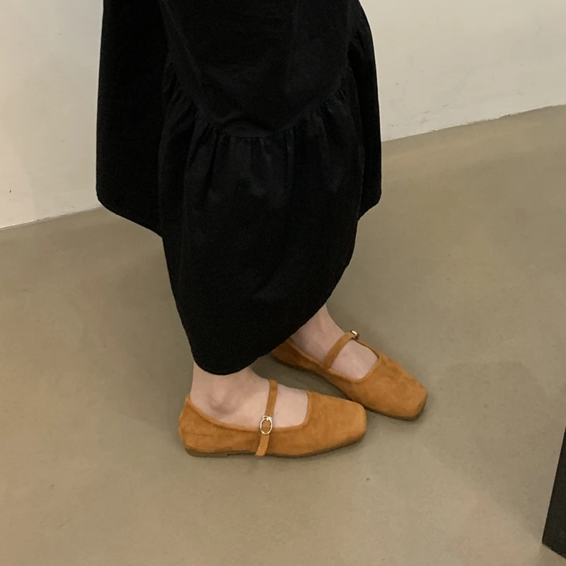 AIYUQI Mary Jane Shoes Women Flat 2025 Spring Shoes Female Genuine Leather Square Head Non-slip Large Size Ballet Shoes Women AIYUQI Mary Jane Shoes Women Flat 2025 Spring Shoes Female Genuine Leather Square Head Non-slip Large Size Ballet Shoes Women