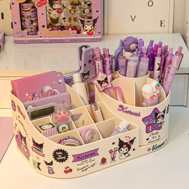 Kawaii Sanrio My Melody Kuromi подставка для ручек, для хранения Box 2-в-1 Мультяшные настольные канцелярские товары большой емкости стеллаж для хранения подарок
Kawaii Sanrio My Melody Kuromi подставка для ручек, для хранения Box 2-в-1 Мультяшные настольные канцелярские товары большой емкости стеллаж для хранения подарок
