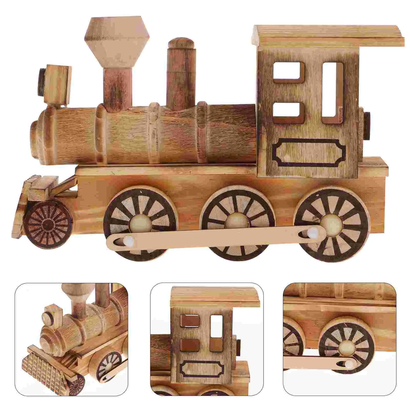 Wooden Steam Train Figurine Retro Locomotive Ornaments Steampunk Statue Train Gifts Wood Crafts Desktop Decor
Wooden Steam Train Figurine Retro Locomotive Ornaments Steampunk Statue Train Gifts Wood Crafts Desktop Decor