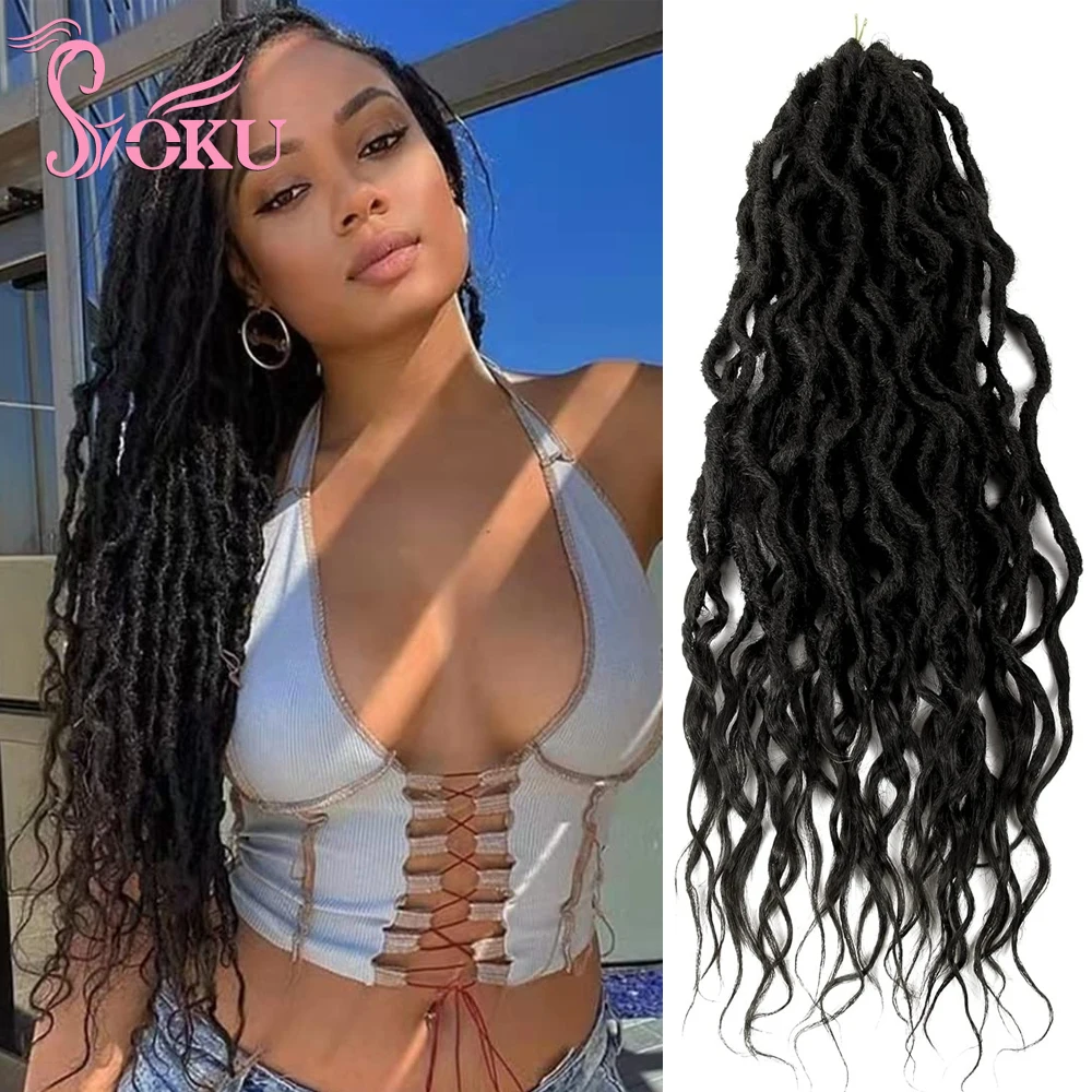 soku Long queen Faux locs New Goddess locs Crochet Braid Hair Bohemian Locs Synthetic Dreads Ombre Braiding Hair Afro Dreadlock
soku Long queen Faux locs New Goddess locs Crochet Braid Hair Bohemian Locs Synthetic Dreads Ombre Braiding Hair Afro Dreadlock