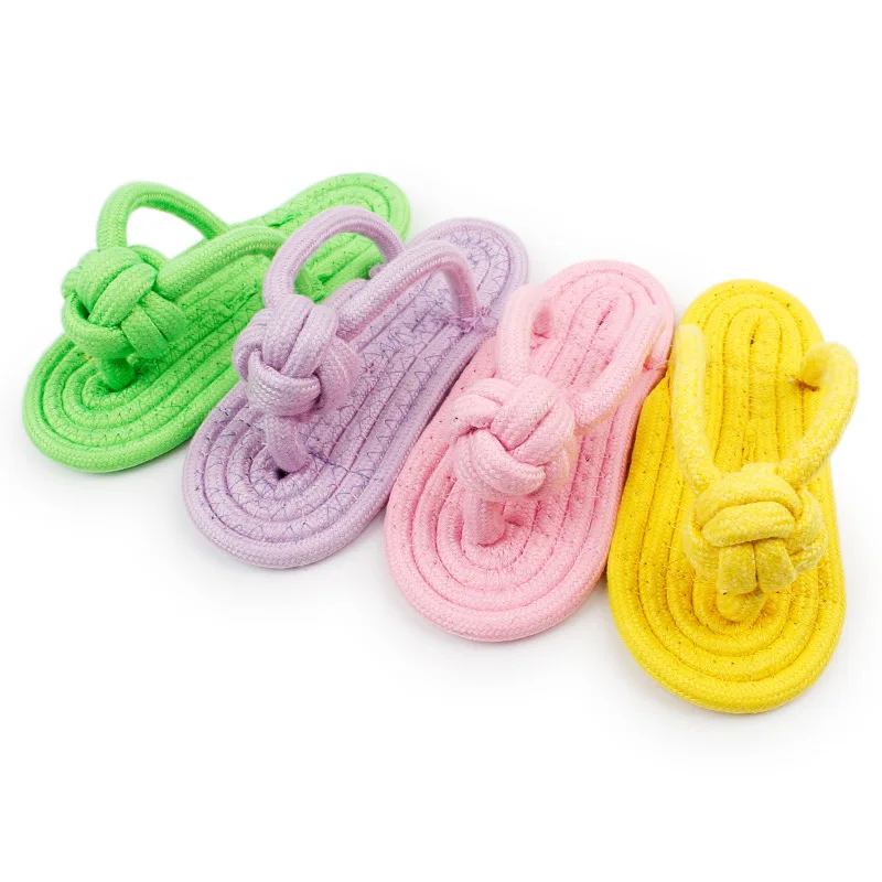 Dog Toys Candy Color Cotton Rope Braided Slipper Funny Interactive Toy Pet Chewing Grinding Teeth Cleaning Supplies Random 1pc
Dog Toys Candy Color Cotton Rope Braided Slipper Funny Interactive Toy Pet Chewing Grinding Teeth Cleaning Supplies Random 1pc