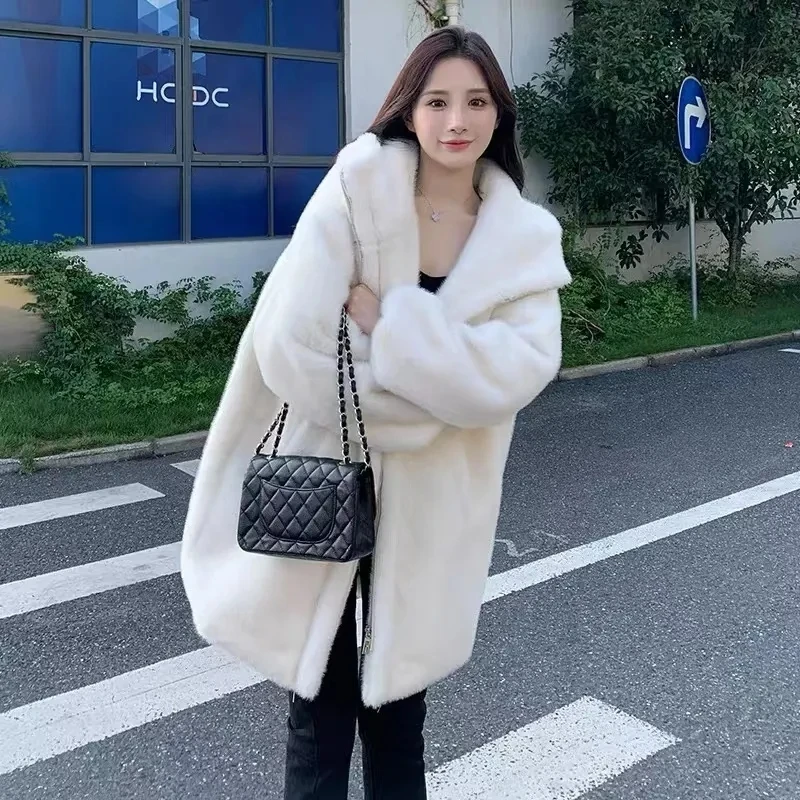 White Imitation Lambwool Outwear Women Winter Warm Furry Overcoat Casual Hooded Faux Rabbit Fur Plush Jacket Thicken Coat Tops
White Imitation Lambwool Outwear Women Winter Warm Furry Overcoat Casual Hooded Faux Rabbit Fur Plush Jacket Thicken Coat Tops