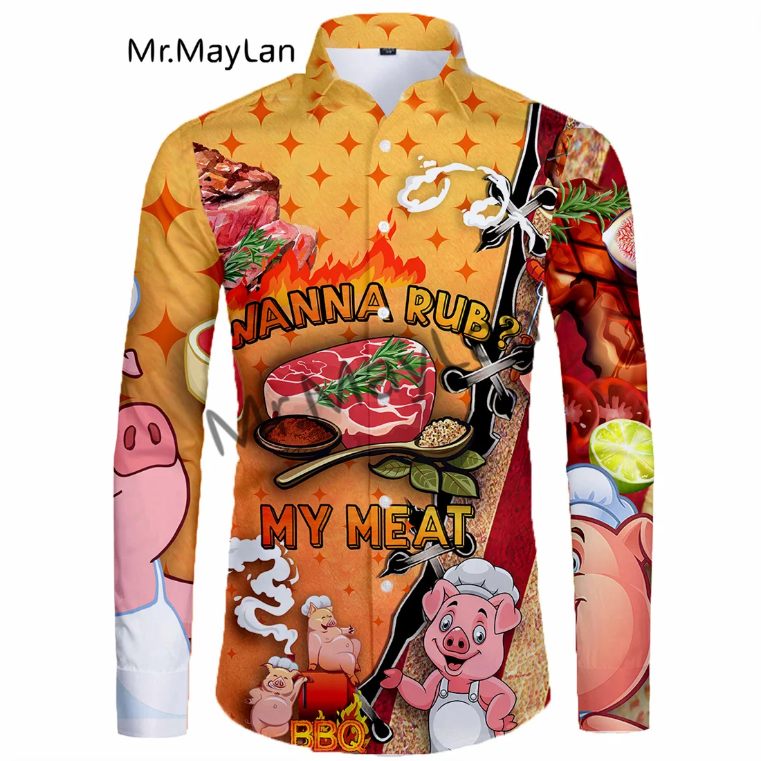 Gourmet Pork Chop 3D Print Colorful Men/Women Chemise Unisex Leisure Hawaiian Blouse Fashion Streetwear Long Sleeve Shirts-101
Gourmet Pork Chop 3D Print Colorful Men/Women Chemise Unisex Leisure Hawaiian Blouse Fashion Streetwear Long Sleeve Shirts-101
