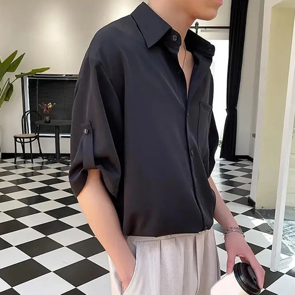 Thin Shirt Shirt Button Tops Turn-down Casual Collar Hot Polyester Shirts Short Sleeve Straight Stylish Brand New
Thin Shirt Shirt Button Tops Turn-down Casual Collar Hot Polyester Shirts Short Sleeve Straight Stylish Brand New