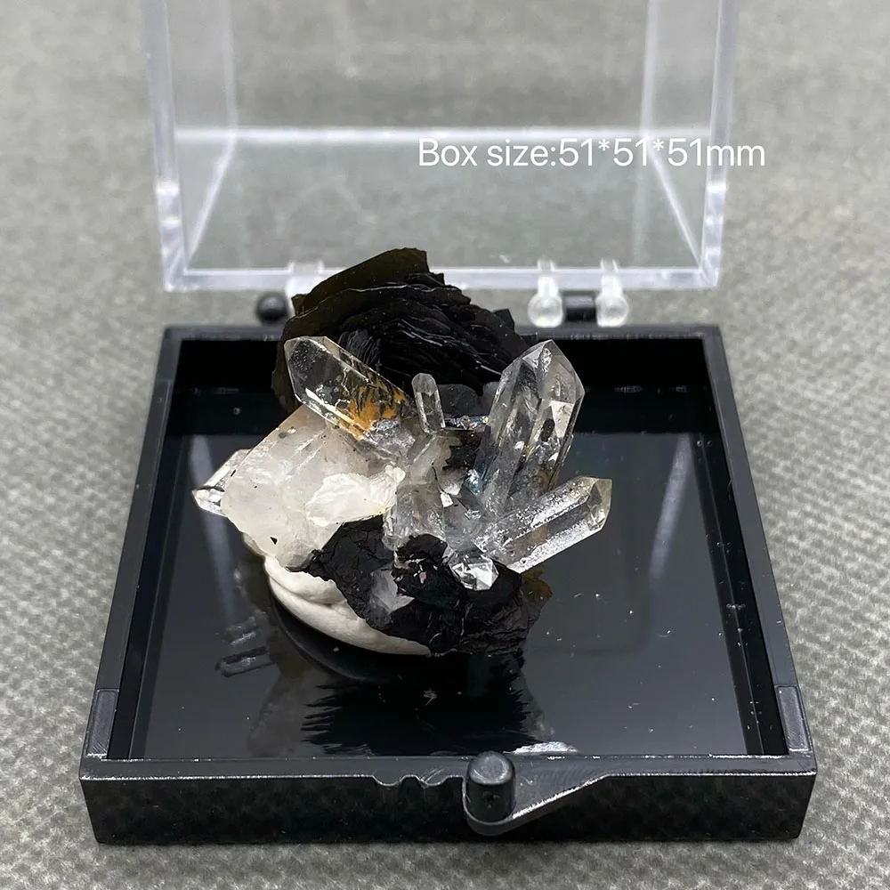 

Big！100% Natural Specular hematite and crystal symbiosis mineral specimen crystal stones and crystals quartz healing crystal