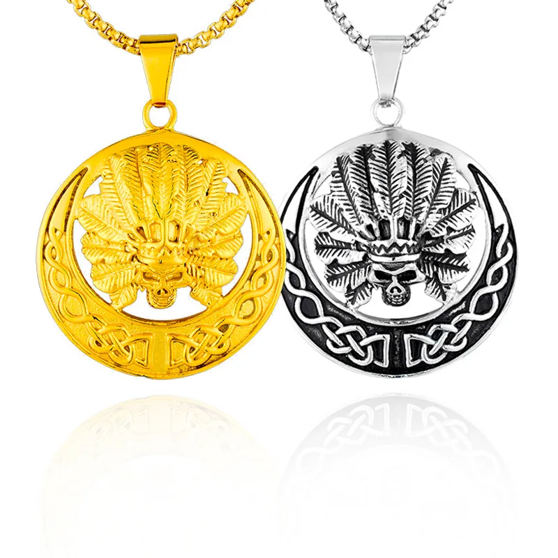 Indian Cheif Moon Stainless Steel Men Women Necklace Pendant Chain Punk Trendy Fashion Creativity Jewelry Wholesale Dropshipping
Indian Cheif Moon Stainless Steel Men Women Necklace Pendant Chain Punk Trendy Fashion Creativity Jewelry Wholesale Dropshipping