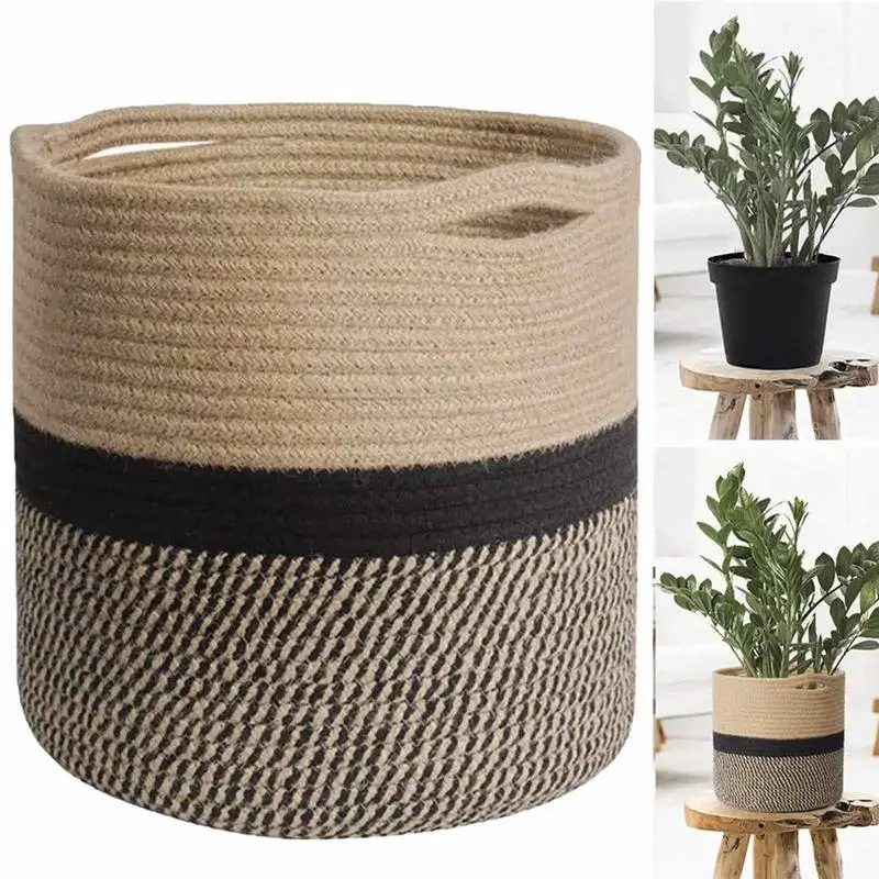 Cotton Rope Woven Plant Storage Basket Foldable Basket Indoor Flower Pot Book Toy Makeup Rack Basket Decor
Cotton Rope Woven Plant Storage Basket Foldable Basket Indoor Flower Pot Book Toy Makeup Rack Basket Decor