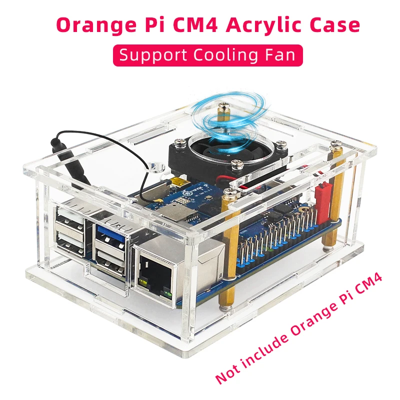 Оранжевый Pi CM4 акриловый зеркальный прозрачный корпус, поддержка установки охлаждающего вентилятора для базовой платы OPI CM4
Оранжевый Pi CM4 акриловый зеркальный прозрачный корпус, поддержка установки охлаждающего вентилятора для базовой платы OPI CM4