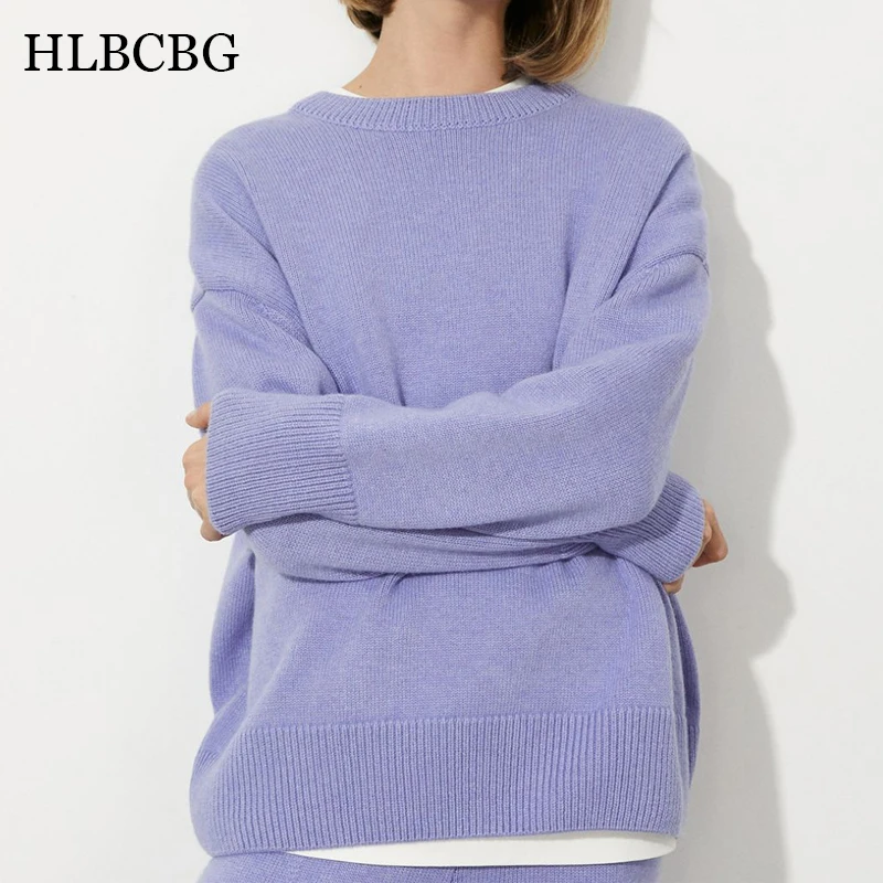 Новые повседневные теплые вязаные свитера HLBCBG с круглым вырезом, женские осенне-зимние пуловеры, женские свободные пуловеры с длинным рукавом, джемперы для женщин
Новые повседневные теплые вязаные свитера HLBCBG с круглым вырезом, женские осенне-зимние пуловеры, женские свободные пуловеры с длинным рукавом, джемперы для женщин
